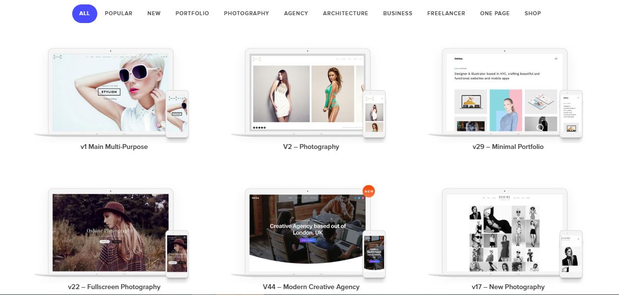 WordPress themes for photography