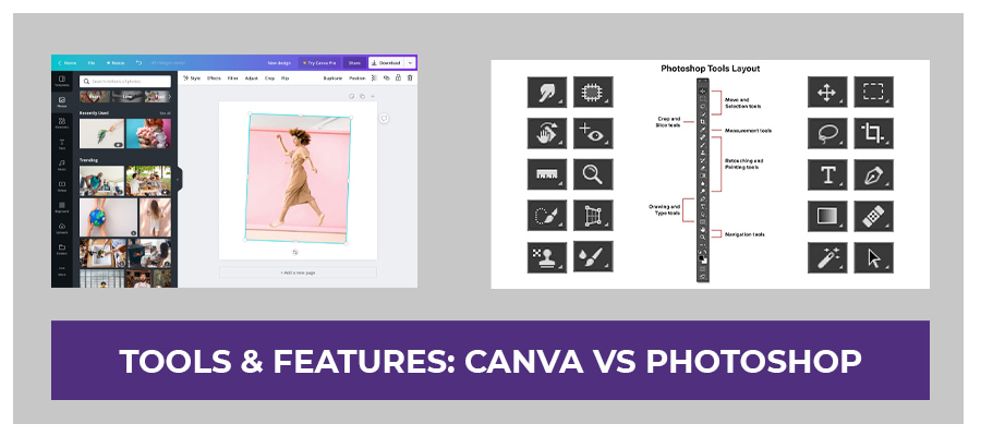 Features Canva vs Photoshop