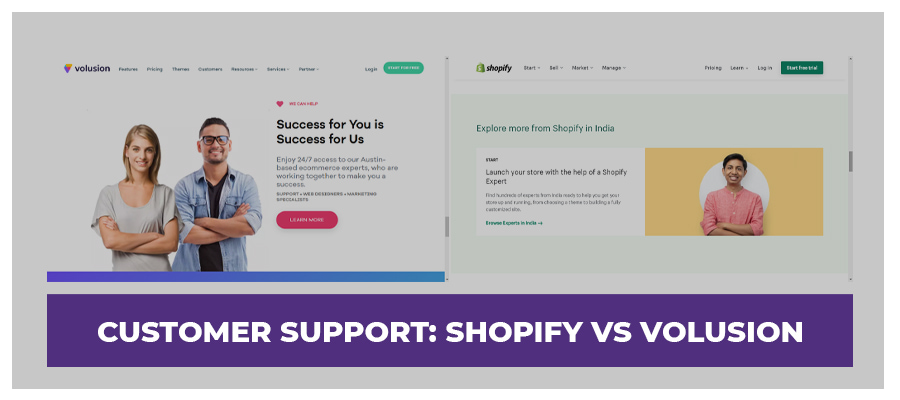 customer support volusion vs shopify