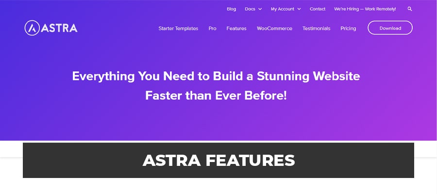 Astra Features